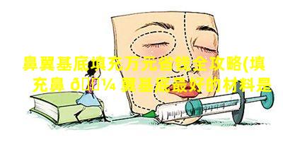 鼻翼基底填充万元省钱全攻略(填充鼻 🐼 翼基底最好的材料是 🍀 )